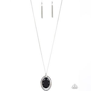 Metro Must Have - Silver-toned Long Necklace and Earrings Set